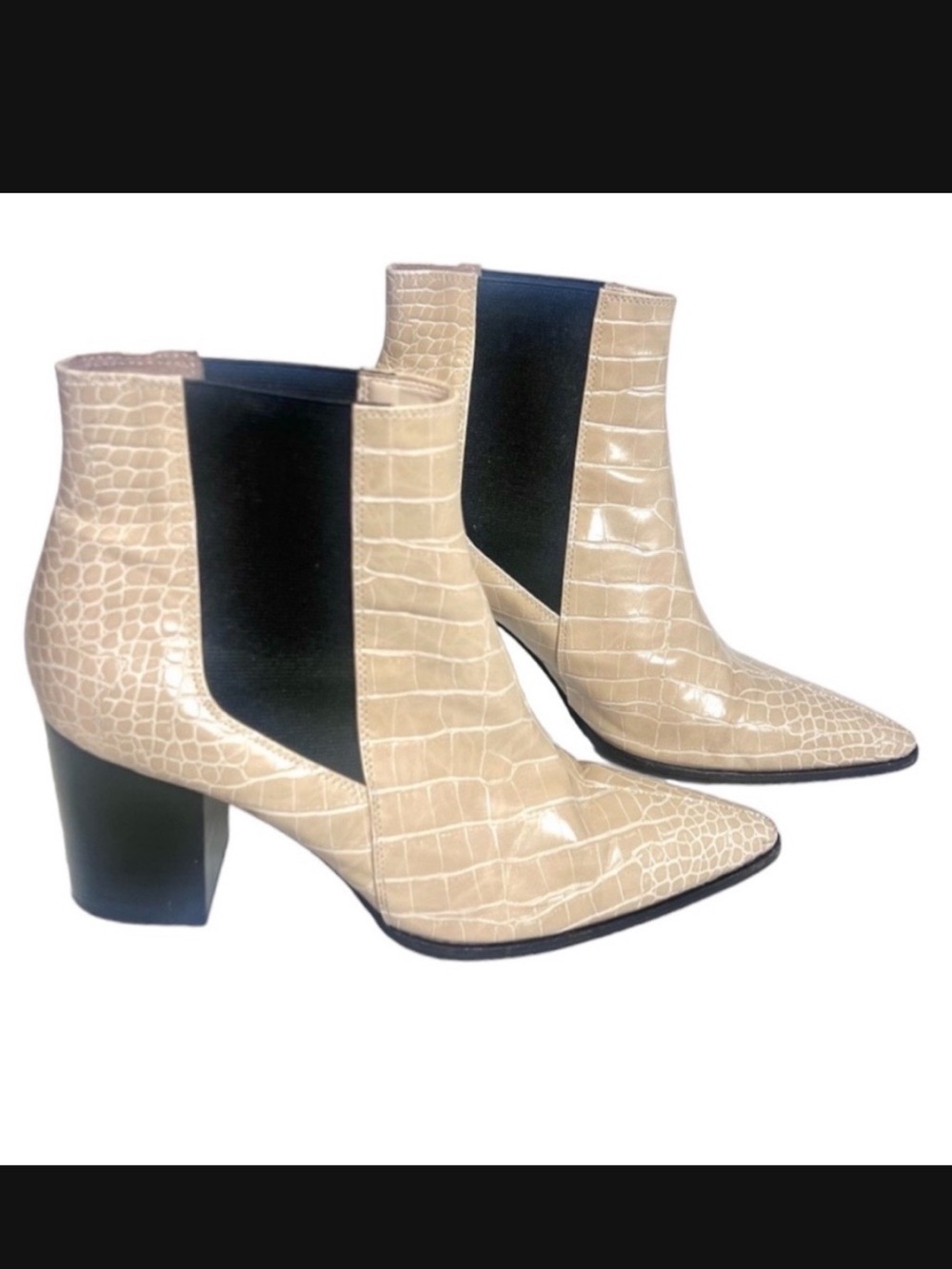 House of Harlow 1960 X Revolve Nick Bootie in Nude Croc size 10